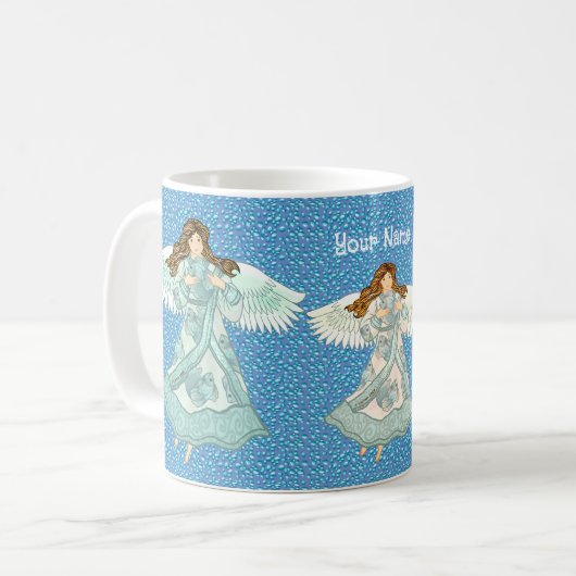 Christlicher Engel im Ozean Kaffeetasse (Vorderseite Links)