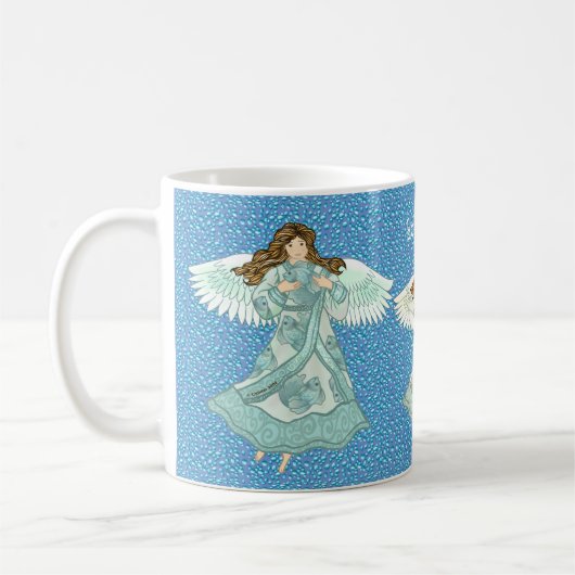 Christlicher Engel im Ozean Kaffeetasse (Links)