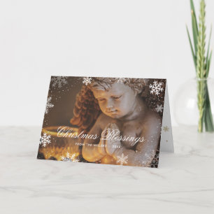 Christlicher Engel-Schneeflocken-Weihnachten Karte