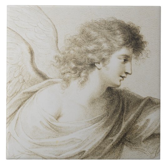 Christlicher Engel von Francesco Bartolozzi Fliese (Vorderseite)