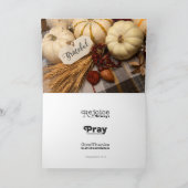 Christlicher Erntedank Feiertagskarte (Innenseite)