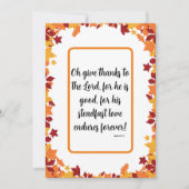 Christlicher Erntedank Feiertagskarte (Vorderseite)