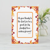 Christlicher Erntedank Feiertagskarte (Stehend Vorderseite)