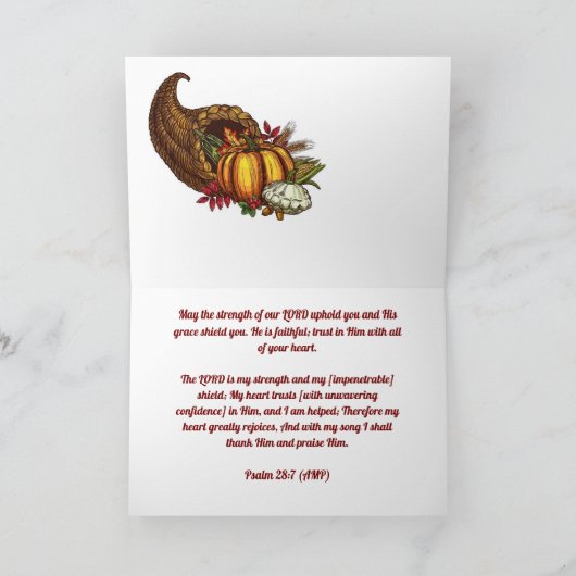 Christlicher Erntedank Karte (Innenseite)