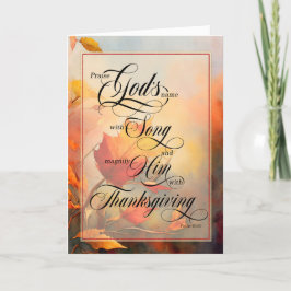 Christlicher Erntedank Psalm Scripting Herbst Feiertagskarte