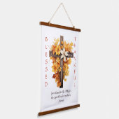 Christlicher Erntedank Wandteppich Mit Holzrahmen (Gewinkelt)