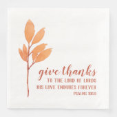 Christlicher Erntedank Watercolor Danke Serviette (Vorderseite)