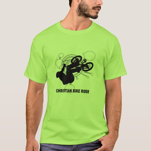 Christlicher Fahrrad-Reiter T-Shirt (Vorderseite)