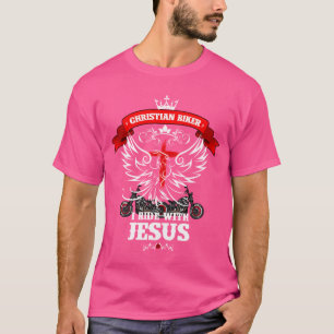 Christlicher Fahrradfahrer mit Jesus T-Shirt