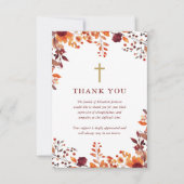 Christlicher Fall Blumenbeerdigung Dankeskarte (Vorderseite)