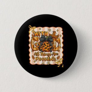 Christlicher Fall Erntedank mit Gott Button