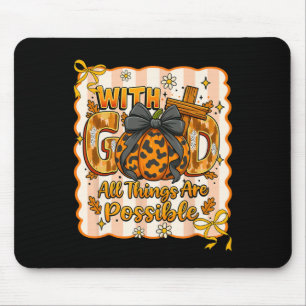Christlicher Fall Erntedank mit Gott Mousepad