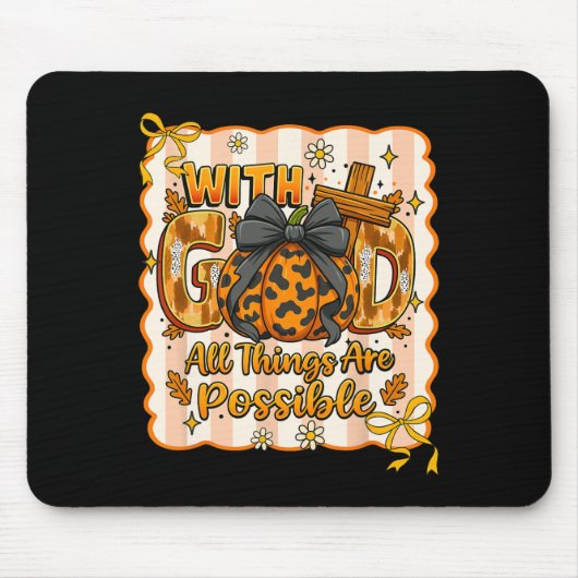 Christlicher Fall Erntedank mit Gott Mousepad (Vorne)