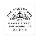 Christlicher Familienname und Rücksendeadresse Permastempel (Design)