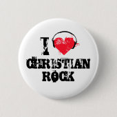 Christlicher Felsen der Liebe I Button (Vorderseite)