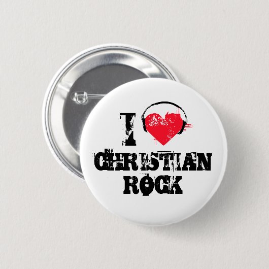 Christlicher Felsen der Liebe I Button (Vorne & Hinten)