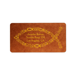 Christlicher Fisch | Adressaufkleber