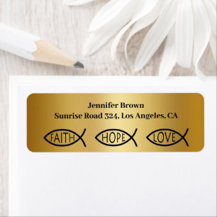 Christlicher Fisch   Faith Hope Liebe