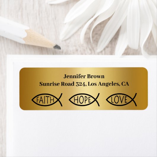 Christlicher Fisch | Faith Hope Liebe (Insitu)