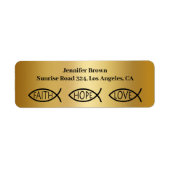 Christlicher Fisch | Faith Hope Liebe (Vorne)