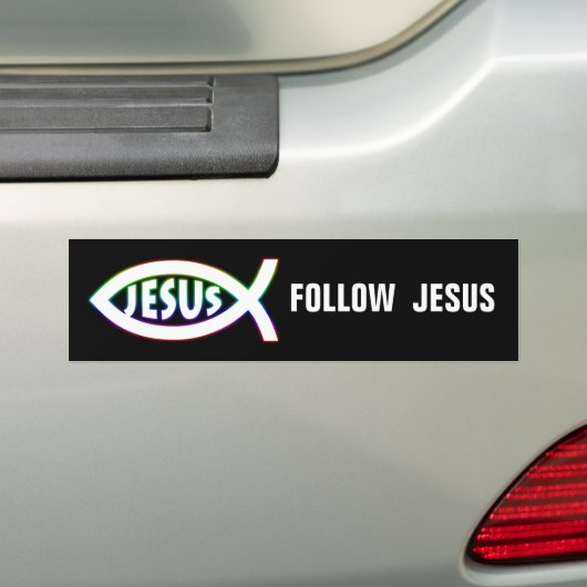 Christlicher Fisch | Jesus folgen Autoaufkleber (Auf Auto)