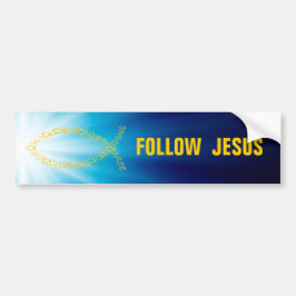 Christlicher Fisch | Jesus folgen Autoaufkleber