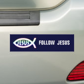 Christlicher Fisch | Jesus folgen Autoaufkleber (Auf Auto)