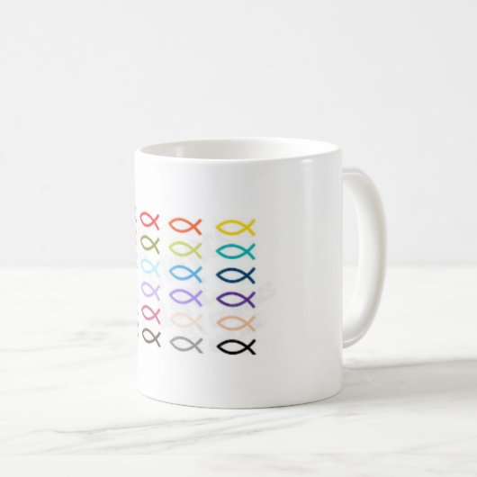 Christlicher Fisch Kaffeetasse (VorderseiteRechts)