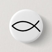 Christlicher Fisch-Knopf Button (Vorderseite)
