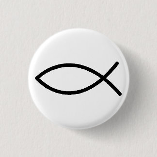 Christlicher Fisch-Knopf Button