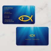 Christlicher Fisch mit Kreuz | Inspiration Visitenkarte (Vorne/Hinten)