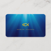 Christlicher Fisch mit Kreuz | Inspiration Visitenkarte (Rückseite)