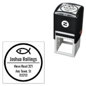 Christlicher Fisch | Priester Permastempel (Beispiel)