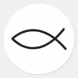 Christlicher Fisch Runder Aufkleber