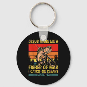 Christlicher Fischer Jesus hat mich zum Fischer ge Schlüsselanhänger
