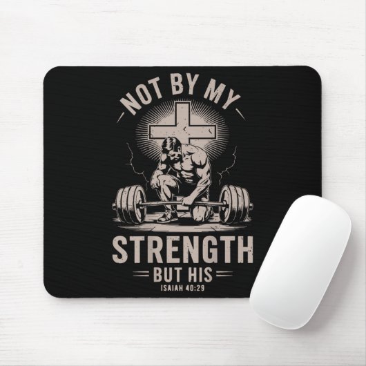 Christlicher Fitnessraum nicht nach meiner Stärke, Mousepad (Mit Mouse)