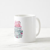 Christlicher Flamingo Mädchen Vintage Kaffeetasse (VorderseiteRechts)