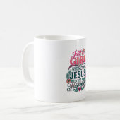 Christlicher Flamingo Mädchen Vintage Kaffeetasse (Vorderseite Links)