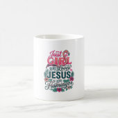 Christlicher Flamingo Mädchen Vintage Kaffeetasse (Mittel)