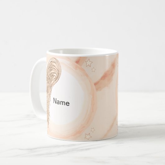 Christlicher Flügelengel Kaffeetasse (Vorderseite Links)