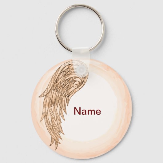 Christlicher Flügelengel Schlüsselanhänger (Vorderseite)