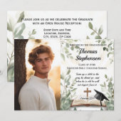 Christlicher Foto Verse Abschluss Einladung (Vorne/Hinten)