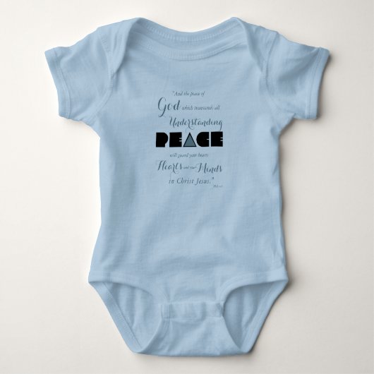 Christlicher Friede Baby Strampler (Vorderseite)