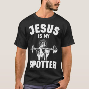 Christlicher Funny Gym Jesus ist mein Spotter Gesc T-Shirt