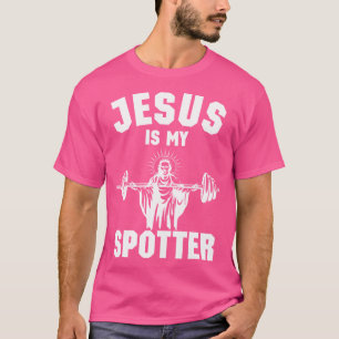 Christlicher Funny Gym Jesus ist mein Spotter Gesc T-Shirt