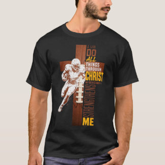 Christlicher Fußball-Cross-Athlet Glaubensschrift T-Shirt