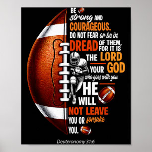 Christlicher Fußball Deuteronomium 31 6 Bibel Chri Poster