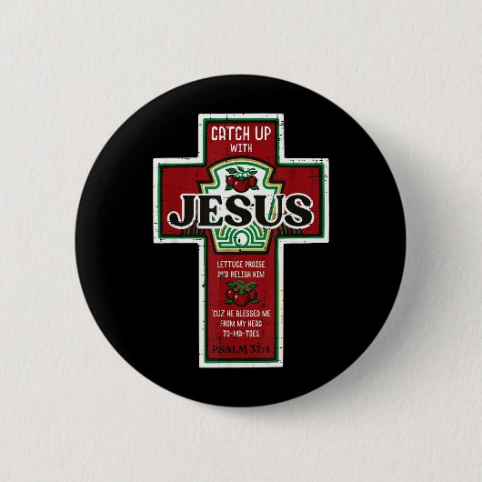 Christlicher Gang mit dem Herrn Lustig Chup Männer Button (Vorderseite)