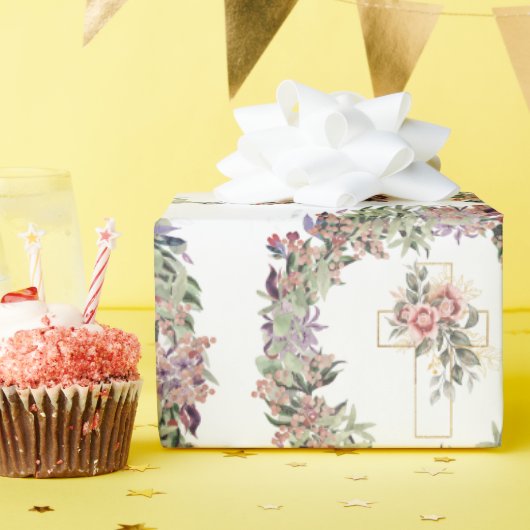Christlicher Gardinenkranz Geschenkpapier (Geburtstagsparty)