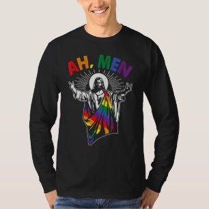 Christlicher Gay Pride Jesus Rainbow Ah Männer T-Shirt